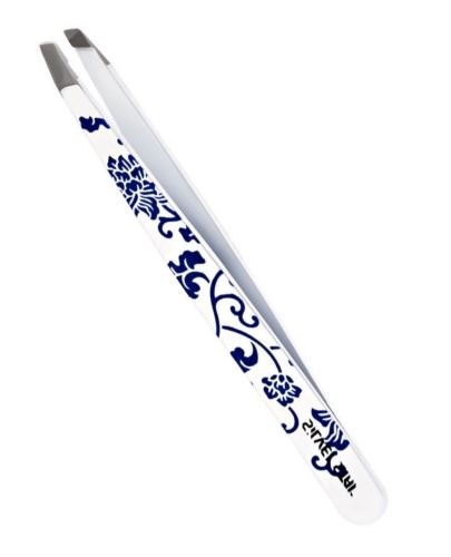 Пинцет для бровей косой АТ-9930 цветной / Silver Star