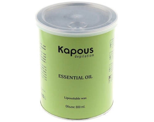 Воск жирорастворимый с эфирным маслом Мелиссы в банке  / Kapous Depilation, 800 мл 