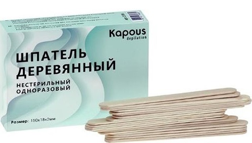 Шпатель деревянный 150*18*2 / Kapous Depilation