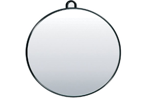 Зеркало заднего вида круглое 28 см черное / Hairway 