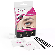 Набор для домашнего окрашивания бровей Краской IKKI Home, коричневый