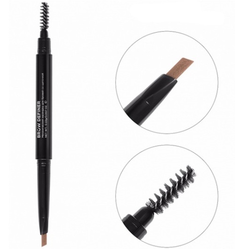 Карандаш механический для бровей со щеточкой Brow Definer brown цвет коричневый