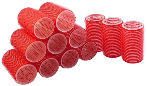 Бигуди-липучки (10)S 36 мм красные 12 шт/уп / Sibel