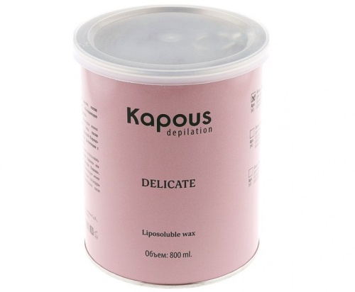 Воск жирорастворимый с Оксидом Цинка в банке / Kapous Depilation, 800 мл 