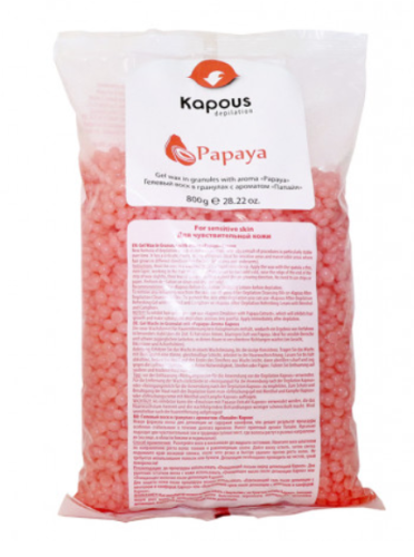 Воск гелевый в гранулах с ароматом Папайя / Kapous Professional, 800 г  