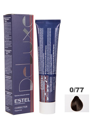 Крем-краска 0/77 De Luxe Коричневый / ESTEL De Luxe, 60 мл 