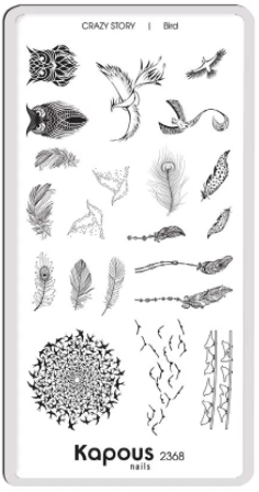 Пластина для стемпинга Crazy story Bird / Kapous