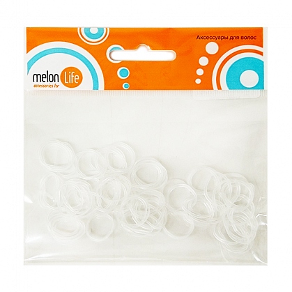Резинки mini силиконовые прозрачные / Melon Pro в пакете