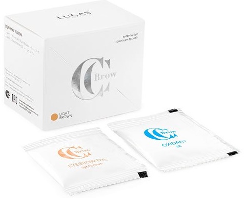 Краска для бровей светло-коричневый, пакет с гель-краской / CC Brow, 5 шт, 15 гр