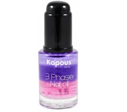 Масло питательное трёхфазное для ногтей 3 Phase nail oil / Kapous Professional, 11 мл
