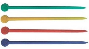 Шпильки для бигуди разноцветные 200 шт/уп / Solinger