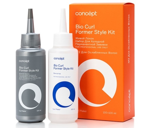 Набор для холодной перманентной завивки для ослабленных волос №2 / Concept, 100 мл+100 мл