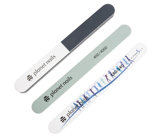 Набор пилок для натуральных ногтей / Planet Nails, 3 шт в комплекте