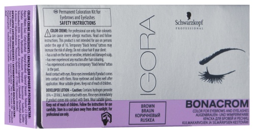 Краска для бровей коричневый / Schwarzkopf Professional Igora Bonacrom, 15 мл 