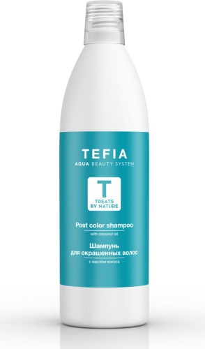 Шампунь для окрашенных волос с маслом кокоса / TEFIA, 1000 мл