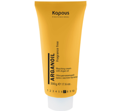 Крем обесцвечивающий с маслом Арганы для волос / Kapous Professional Arganoil, 500 г