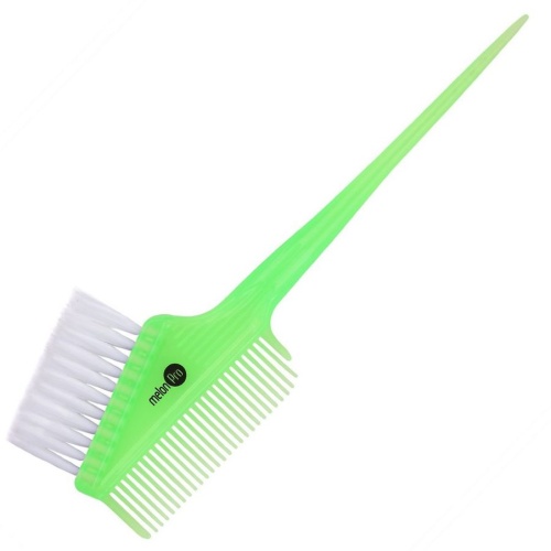Кисть для окрашивания волос с расческой зеленая / MelonPro, 21.3*7 см 