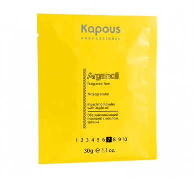 Порошок обесцвечивающий с маслом арганы для волос / Kapous Arganoil, 30 г