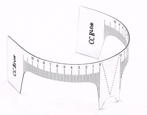 Линейка для бровей с вырезом для носа / LUCAS’ COSMETICS 