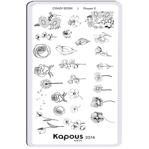 Пластина для стемпинга Crazy story Flower 2 / Kapous