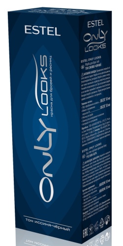 Краска для бровей и ресниц иссиня-черная / ESTEL ONLY looks