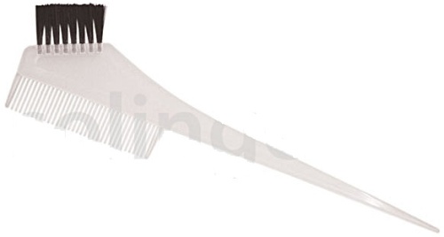 Кисть для окраски волос, прозрачная с расческой / Sibel