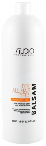 Бальзам для всех типов волос с пшеничничными протеинами / Kapous Studio, 1000 мл
