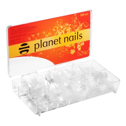 Типсы прозрачные №1-10 / Planet Nails, 500 шт/уп 