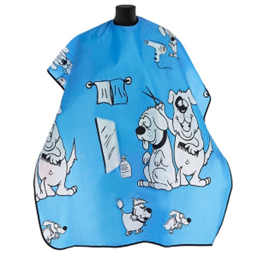 Пеньюар на кнопках детский Собачки голубой водот-щий (95*130см)  MelonPro 