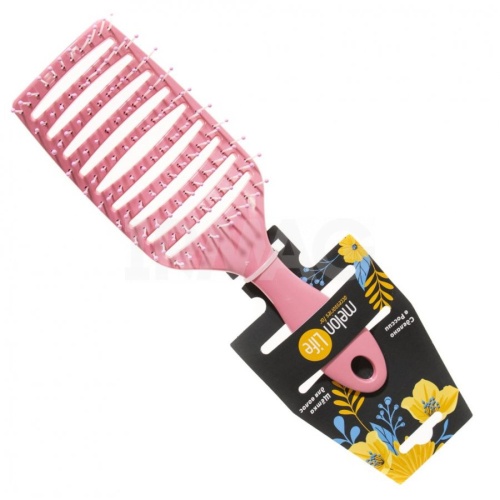 Щетка для волос вентиляционная, 11-рядная, розовая / MelonPro