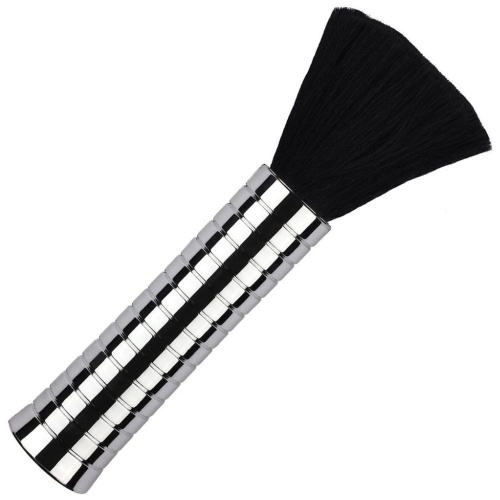 Кисть-сметка с искуствственным мягким ворсом, серебро / MelonPro, 20,5 см 