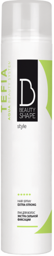 Лак для волос экстра сильной фиксации / Tefia BEAUTY SHAPE STYLE, 500 мл