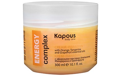 Крем-парафин "ENERGY complex" с эфирными маслами Апельсина, Мандарина и Грейпфрута / Kapous, 300 мл