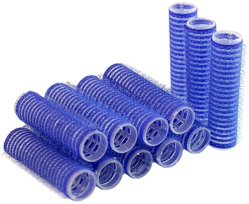 Бигуди-липучки 15 мм синие 12 шт/уп / Sibel