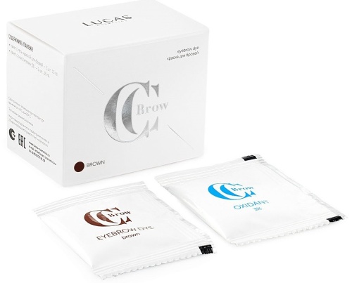 Краска для бровей темно-коричневый, пакет с гель-краской / CC Brow 5 шт, 15 гр