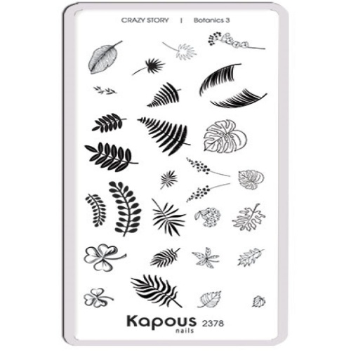 Пластина для стемпинга Crazy story Botanics 3 / Kapous
