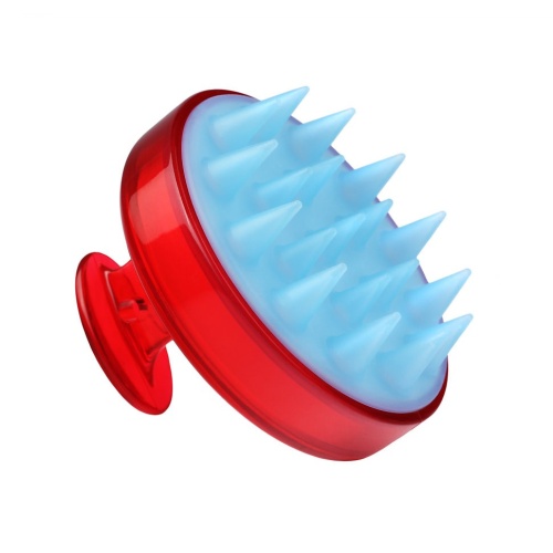 Щетка массажная для мытья головы красная крупная с зубчиками / MelonPro