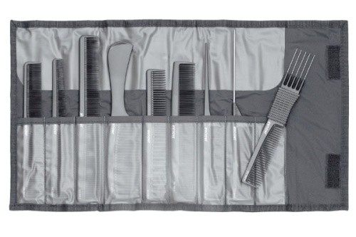 Расческа ионная набор из 9 штук, черная / Jaguar 