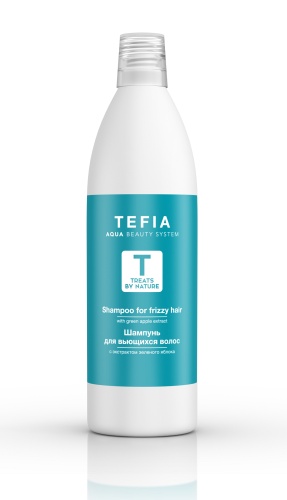 Шампунь для вьющихся волос с экстрактом зеленого яблока / TEFIA, 1000 мл