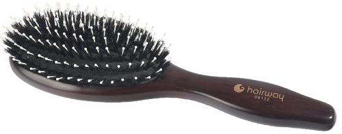 Щетка массажная деревянная натуральная щетина 9 рядов / Hairway Lady