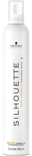 Мусс мягкой фиксации / Schwarzkopf Silhouette Pure, 500мл