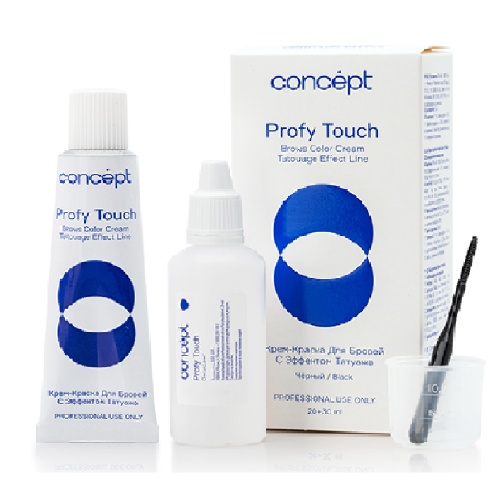 Крем-краска для бровей с эффектом Татуажа коричневый / Concept, 30+20мл