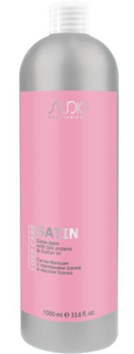 Сатин-Бальзам с протеинами шелка и маслом хлопка / Kapous Professional Studio Luxe Care 1000 мл