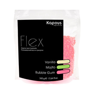 Воск полимерный в гранулах Flex с ароматом Бабл Гам / Kapous, 500 г