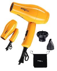 Фен для волос дорожный, желтый / Mark Shmidt 100W. 9908