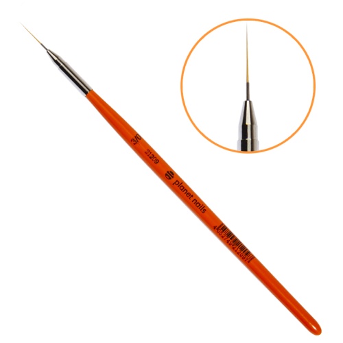 Кисть для дизайна лайнер, длинная, синтетика №3/0 / Planet Nails 