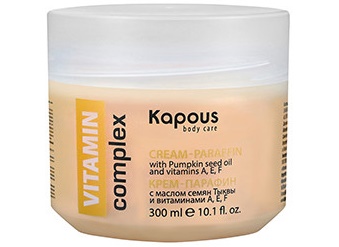 Крем-парафин "VITAMIN complex" с маслами семян Тыквы и витаминами A, E, F / Kapous 300 мл