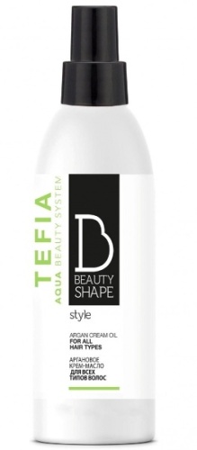 Крем-масло аргановое для всех типов волос / Tefia Beauty shape style, 200 мл 