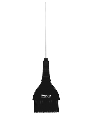 Кисть прямая с металлическим хвостиком для окрашивания, черная / Kapous Professional, 252*58 мм