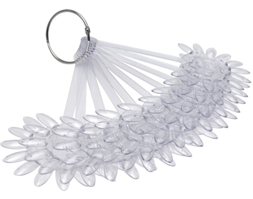 Палитра для лаков "Ромашка" на кольце, прозрачная, 10 шт / Planet Nails